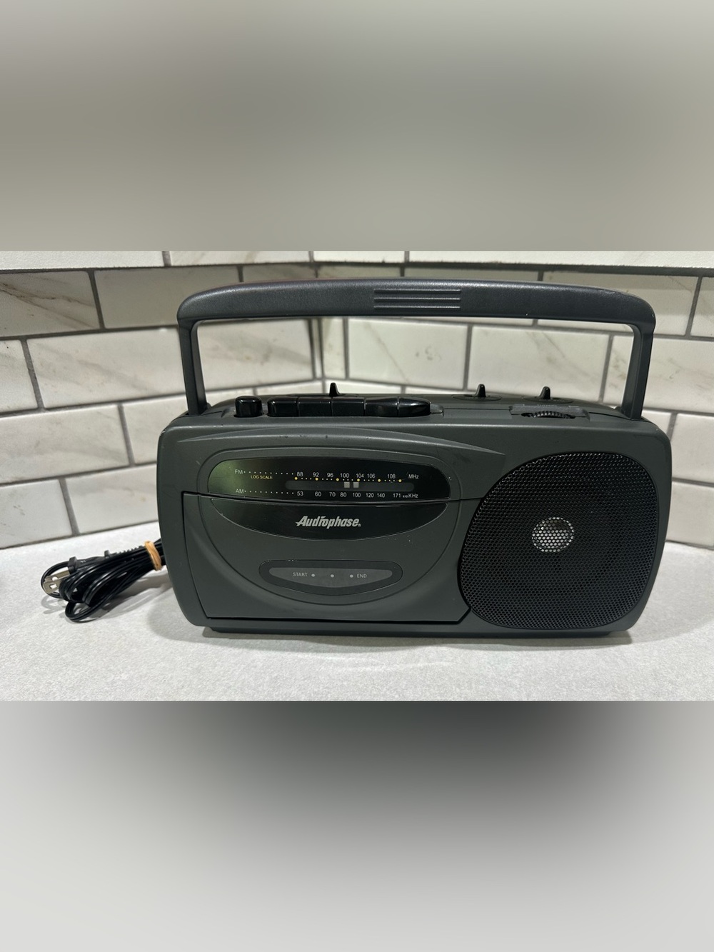 Portable AM/FM Radio Cassette Player - Dark Green